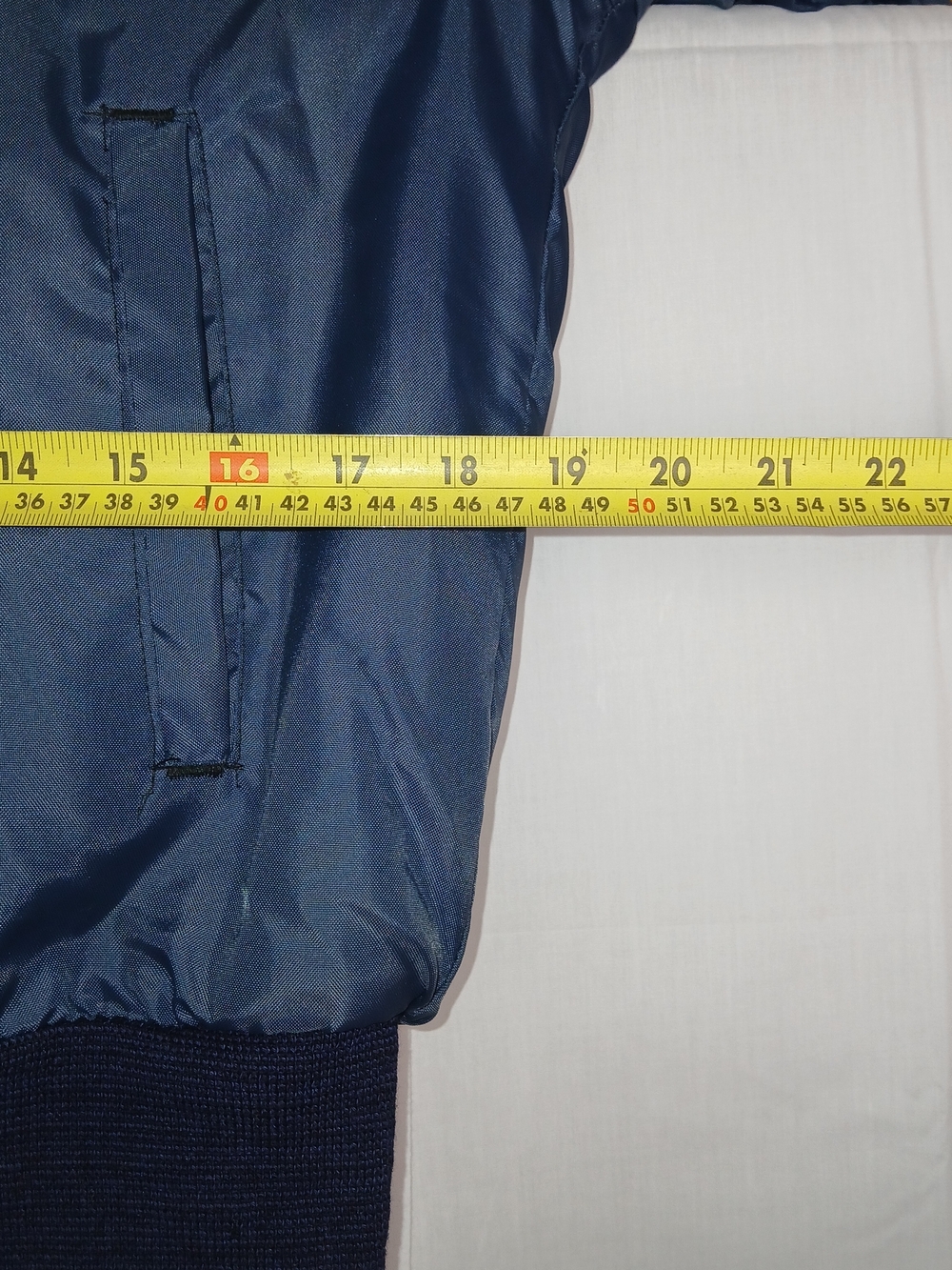 Vintage Men's Navy Blue Nylon Flight Jacket - Size Medium‎ - Picture 9 of 10